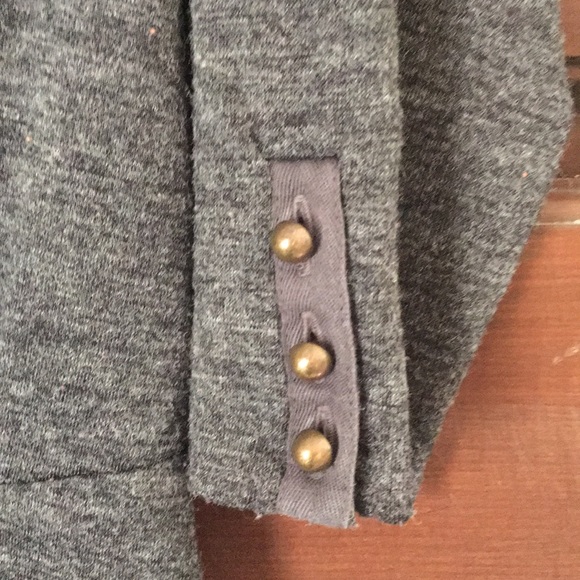 Ann Taylor LOFT Dark Gray Pleated Dress Sz 6P - Picture 3 of 5